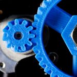 3D printer herringbone gears close up